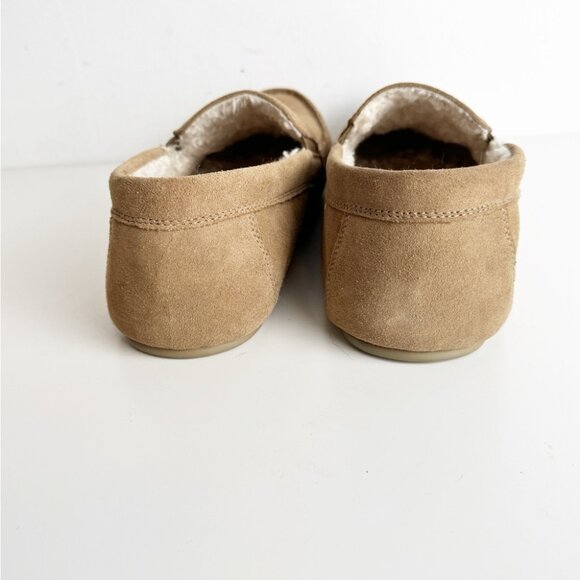 New Vince Gino Tan Suede Shearling Lined Slipper size 13 - Picture 4 of 5
